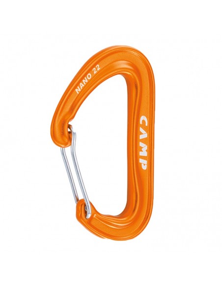 nano 22 (orange) - mosquetón pequeño y ultraligero - camp