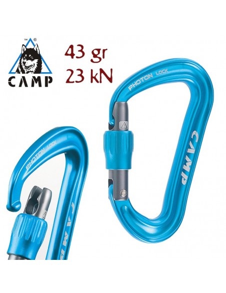 photon lock (blue) - mosquetón asimétrico rosca - camp