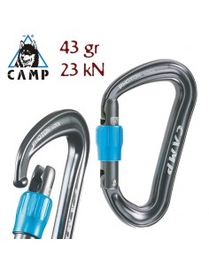 photon lock (gun metal) - mosquetón asimétrico rosca - camp