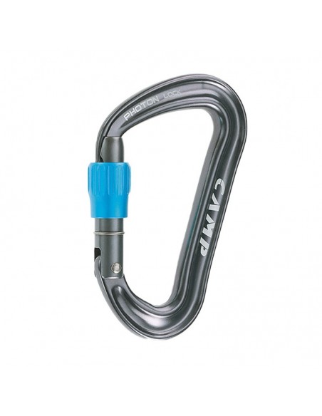 photon lock (gun metal) - mosquetón asimétrico rosca - camp
