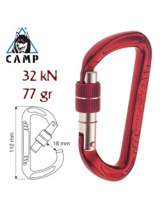 guide lock - mosquetón de rosca muy fuerte y resistente - camp