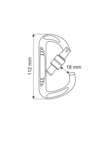 guide lock - mosquetón de rosca muy fuerte y resistente - camp