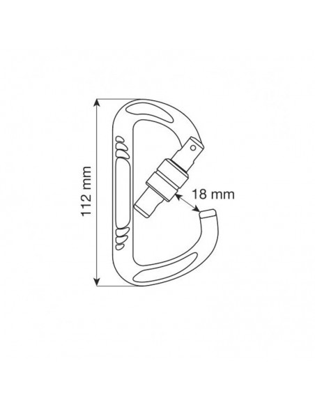 guide lock - mosquetón de rosca muy fuerte y resistente - camp