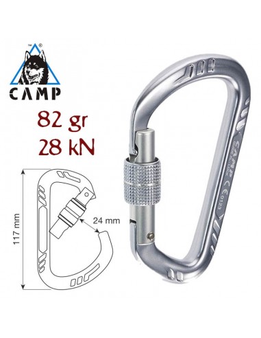guide xl lock - mosquetón de elevada carga de rotura - camp