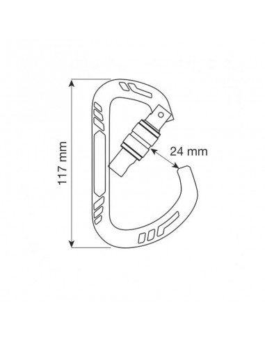 guide xl lock - mosquetón de elevada carga de rotura - camp