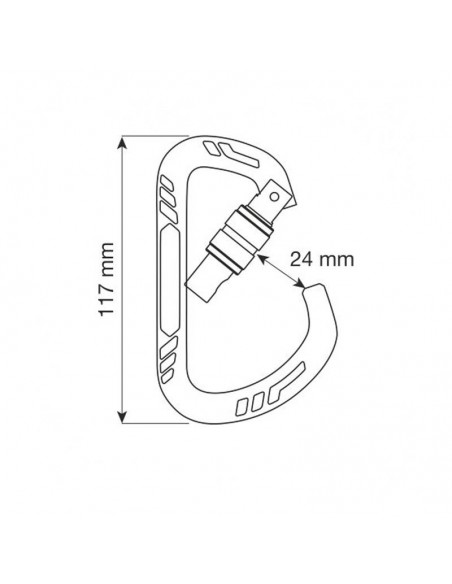 guide xl lock - mosquetón de elevada carga de rotura - camp