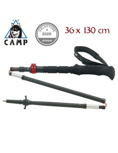 carbon mix - bastón de trekking de carbono y aluminio (36-130cm) - camp