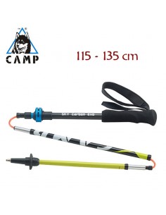 sky carbon evo - bastón de trekking de carbono y aluminio (36-135cm) - camp
