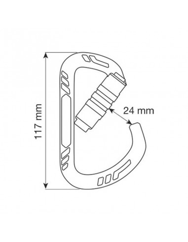 guide xl 2lock - mosquetón cierre automático - camp
