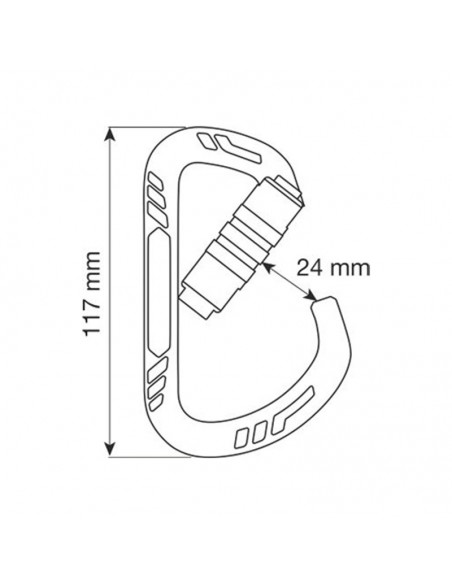 guide xl 2lock - mosquetón cierre automático - camp