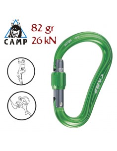 atom lock (green) - mosquetón hms de rosca - camp