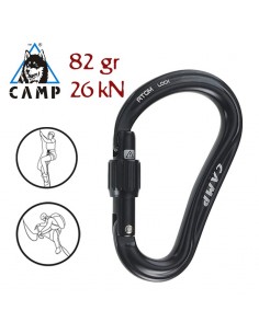 atom lock (black) - mosquetón hms de rosca - camp