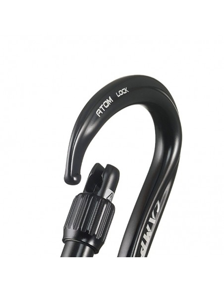 atom lock (black) - mosquetón hms de rosca - camp