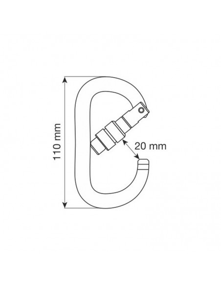 oval xl lock - mosquetón ovalado - camp