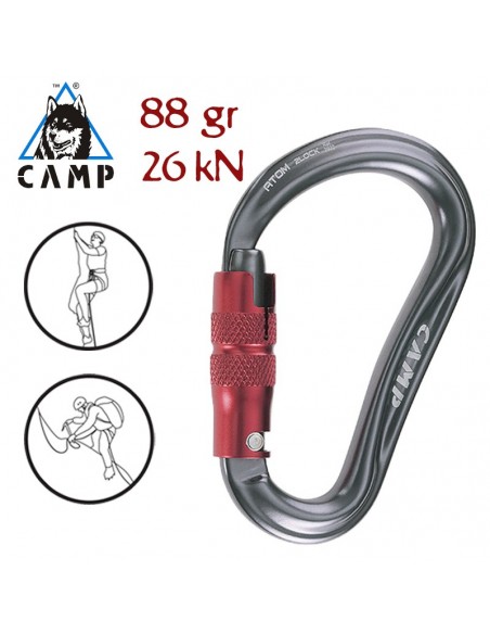 atom 2lock (gun metal) - mosquetón hms - camp