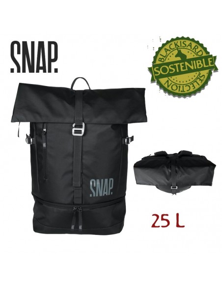 roll top 25l (light black) - mochila urbana - snap