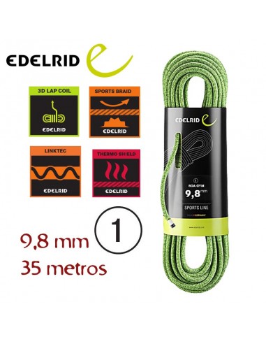 boa gym 9,8 mm 35 m (oasis) - cuerda para rocódromo - edelrid