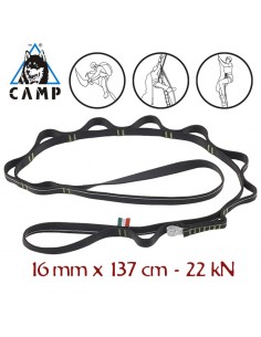 daisy chain long - gray/w (16mm x 137 cm) - camp