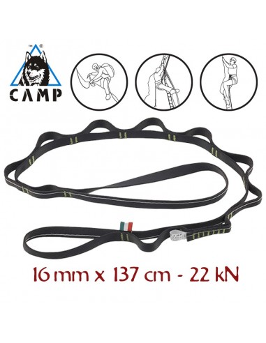 daisy chain long - gray/w (16mm x 137 cm) - camp