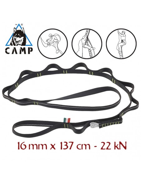 daisy chain long - gray/w (16mm x 137 cm) - camp