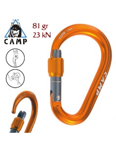 core lock (orange) - mosquetón hms rosca - camp