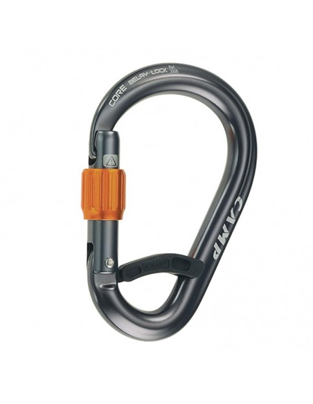 core belay lock - gun metal - mosquetón hms rosca con gatillo - camp