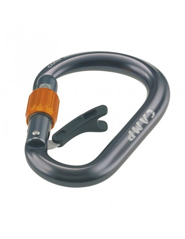 core belay lock - gun metal - mosquetón hms rosca con gatillo - camp