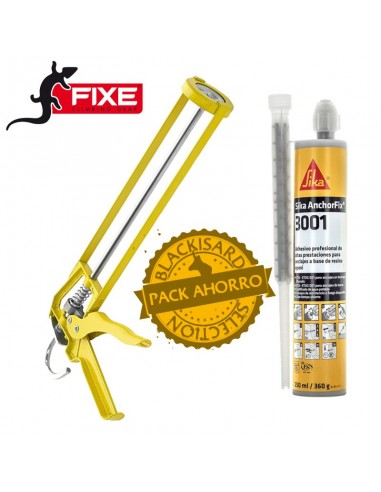 pack pistola + resina epoxi sika anchorfix 3001 (250ml) - fixe
