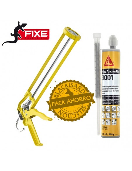 pack pistola + resina epoxi sika anchorfix 3001 (250ml) - fixe