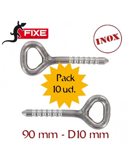 pack 10 tensor inox. a 316l - tensor de 90 mm para anclaje químico - fixe