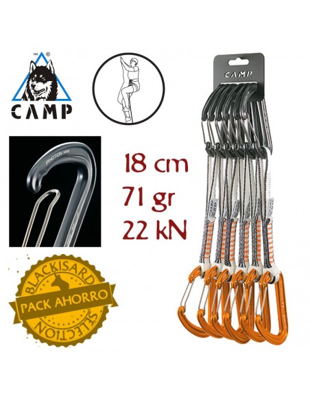 photon wire express ks dyneema (18cm) pack de 6 cintas express - camp