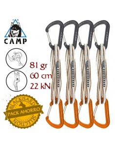alpine express dyneema (60cm) pack de 4 cintas express - camp