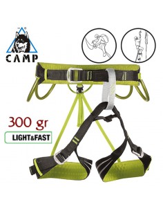alpine flash - arnés alpinismo superligero  y cómodo - camp