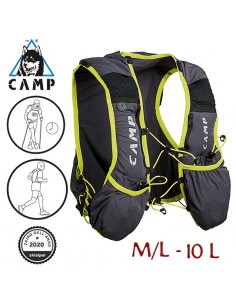 trail force 10 - mochila multisport 10l M-L (Anthracite grey/lime) - camp