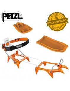 pack leopard leverlock fil + antisnow - crampones ultraligeros - petzl