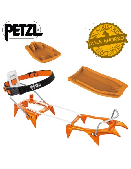 pack leopard leverlock fil + antisnow - crampones ultraligeros - petzl