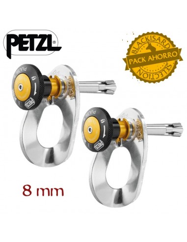 pack 2 pulse - anclajes temporal para espeleología - petzl
