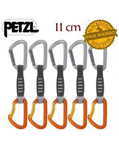 pack 5 spirit express 11 cm - cinta express para escalada deportiva - petzl
