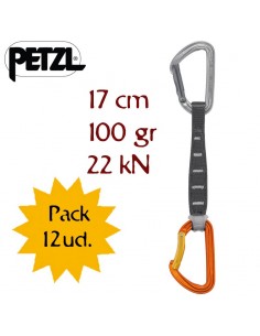 pack 12 spirit express 17 cm - cinta express para escalada deportiva - petzl