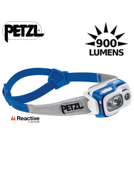 swift rl blue - linterna frontal compacta, ultrapotente y recargable - petzl