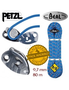 pack cuerda booster de 80m con grigri - beal/petzl