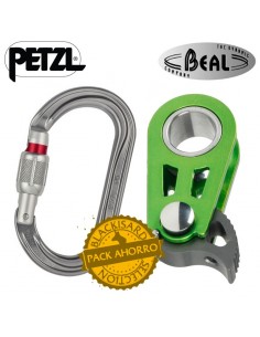 pack tract up + mosquetón ok screw lock - beal / petzl