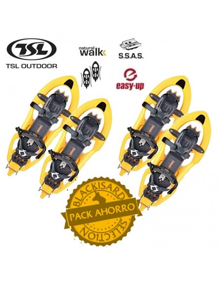 pack 2 pares raquetas de nieve 206 rando - tsl