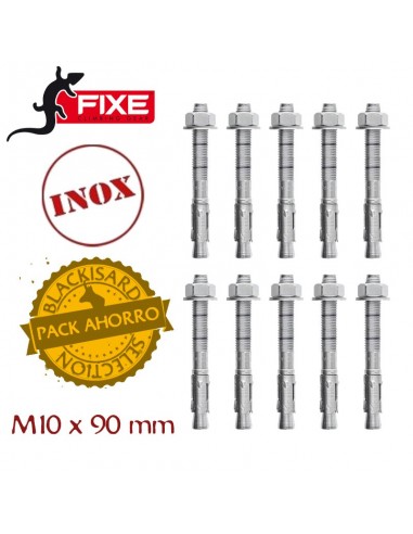 pack 10 parabolt inox. a 316l m10 x 90mm - tornillo expansión inoxidable - fixe