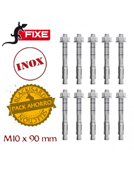 pack 10 parabolt inox. a 316l m10 x 90mm - tornillo expansión inoxidable - fixe