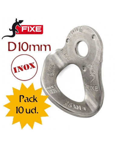 pack 10 plaquetas inoxidables a316 d10mm - fixe