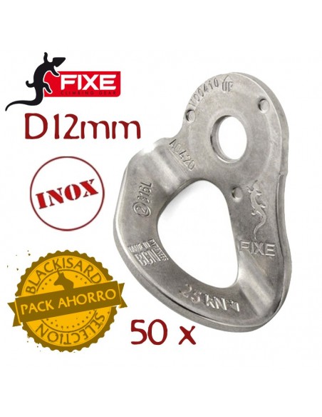pack 50 plaquetas inoxidables a316 d12mm - fixe