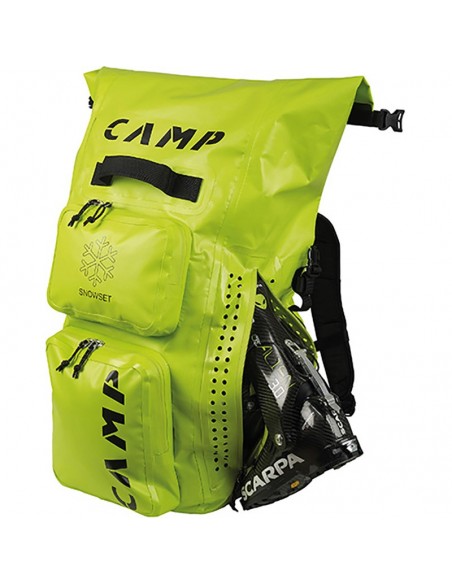 snowset - mochila esquí de travesía 65l (lime) - camp