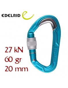 bulletproof screw (icemint) - mosquetón de rosca con antidesgaste - edelrid