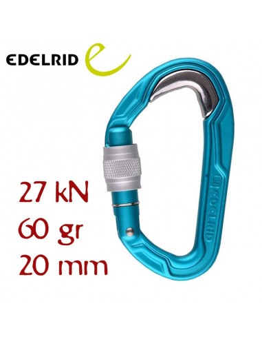 bulletproof screw (icemint) - mosquetón de rosca con antidesgaste - edelrid